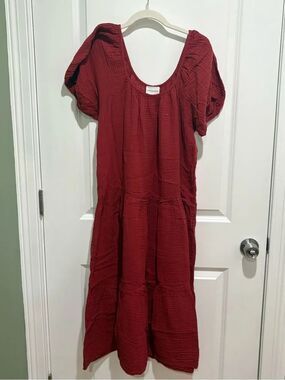 Felicite Gauze Tiered Midi Dress